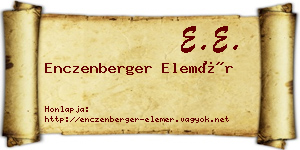 Enczenberger Elemér névjegykártya