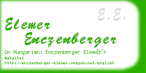 elemer enczenberger business card